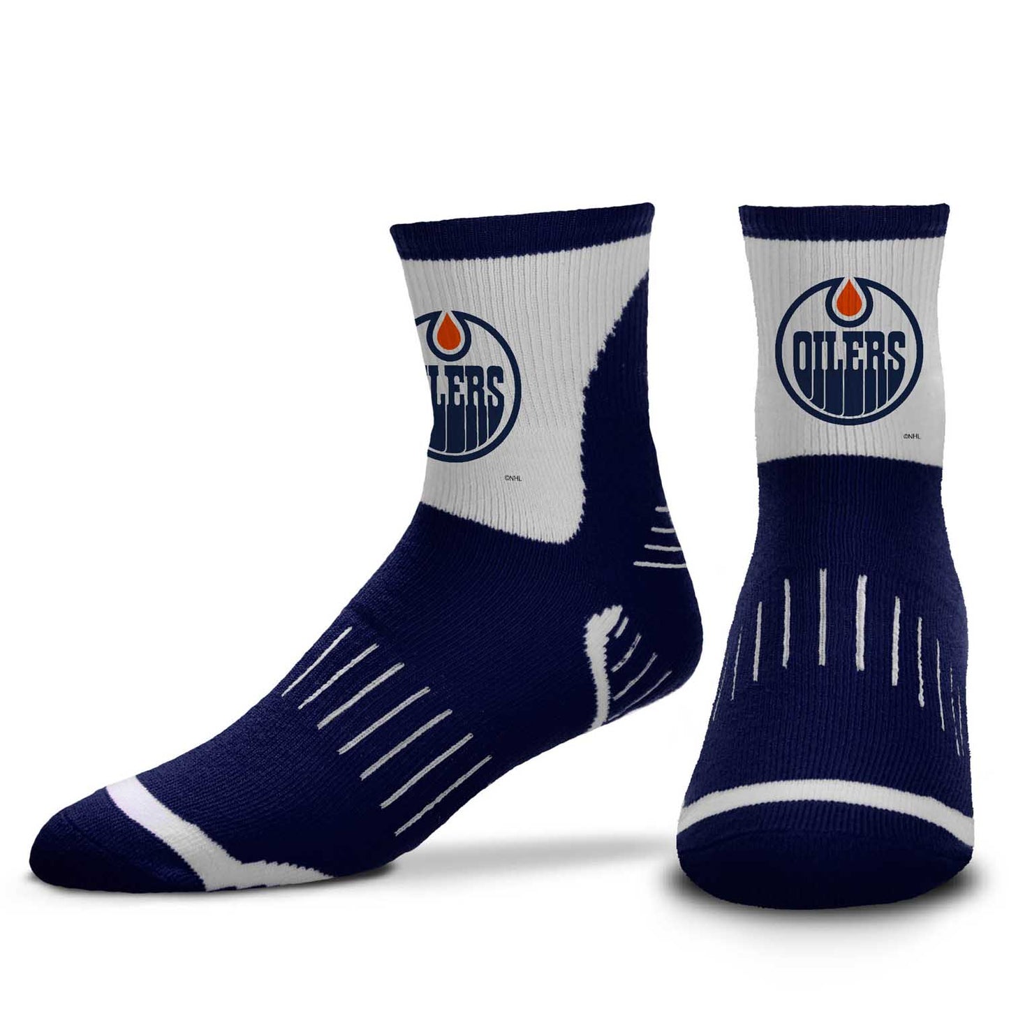 Edmonton Oilers NHL Adult Surge Team Mascot Mens and Womens Quarter Socks - Navy