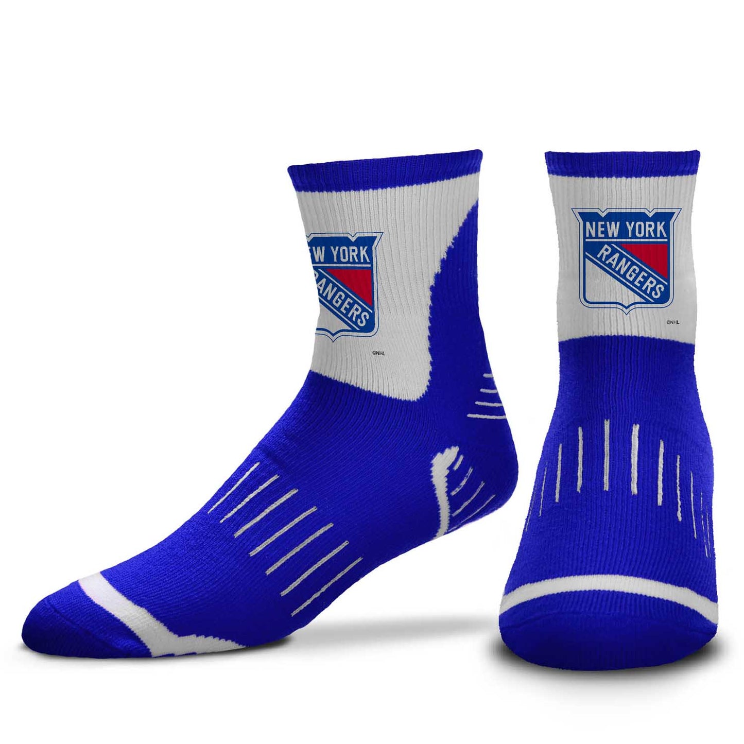 New York Rangers NHL Adult Surge Team Mascot Mens and Womens Quarter Socks - Royal