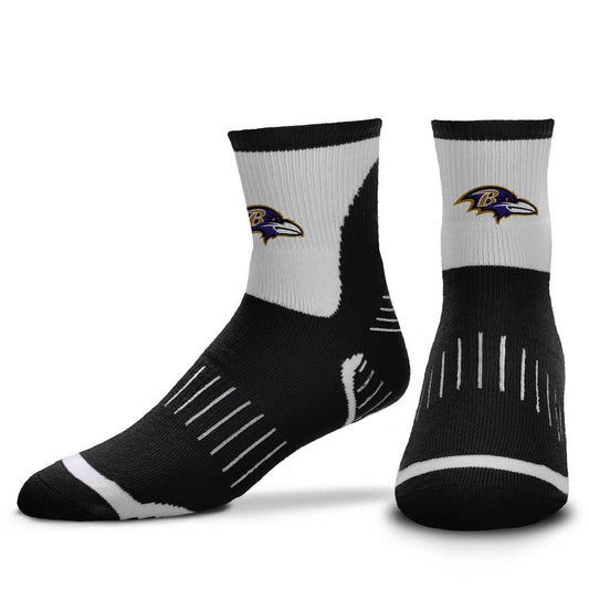 Baltimore Ravens NFL Performance Quarter Length Socks - Black