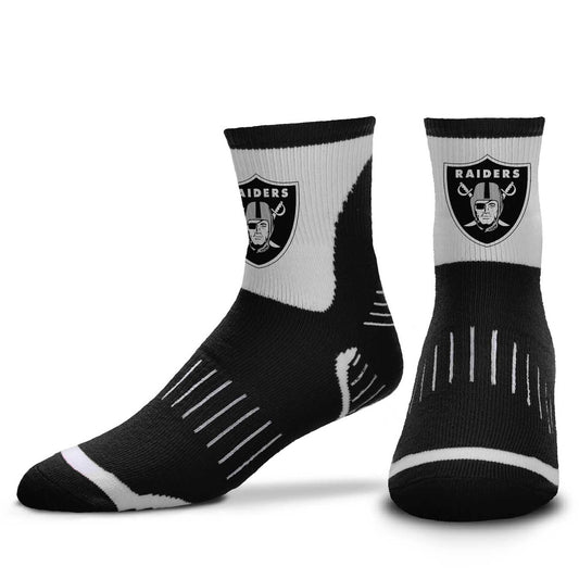 Las Vegas Raiders NFL Performance Quarter Length Socks - Black