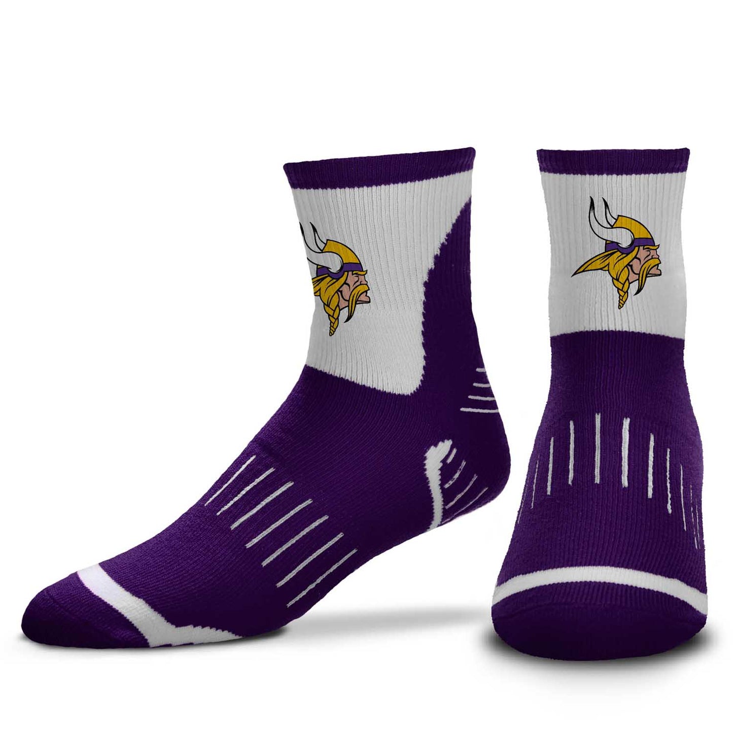 Minnesota Vikings NFL Youth Performance Quarter Length Socks - Purple