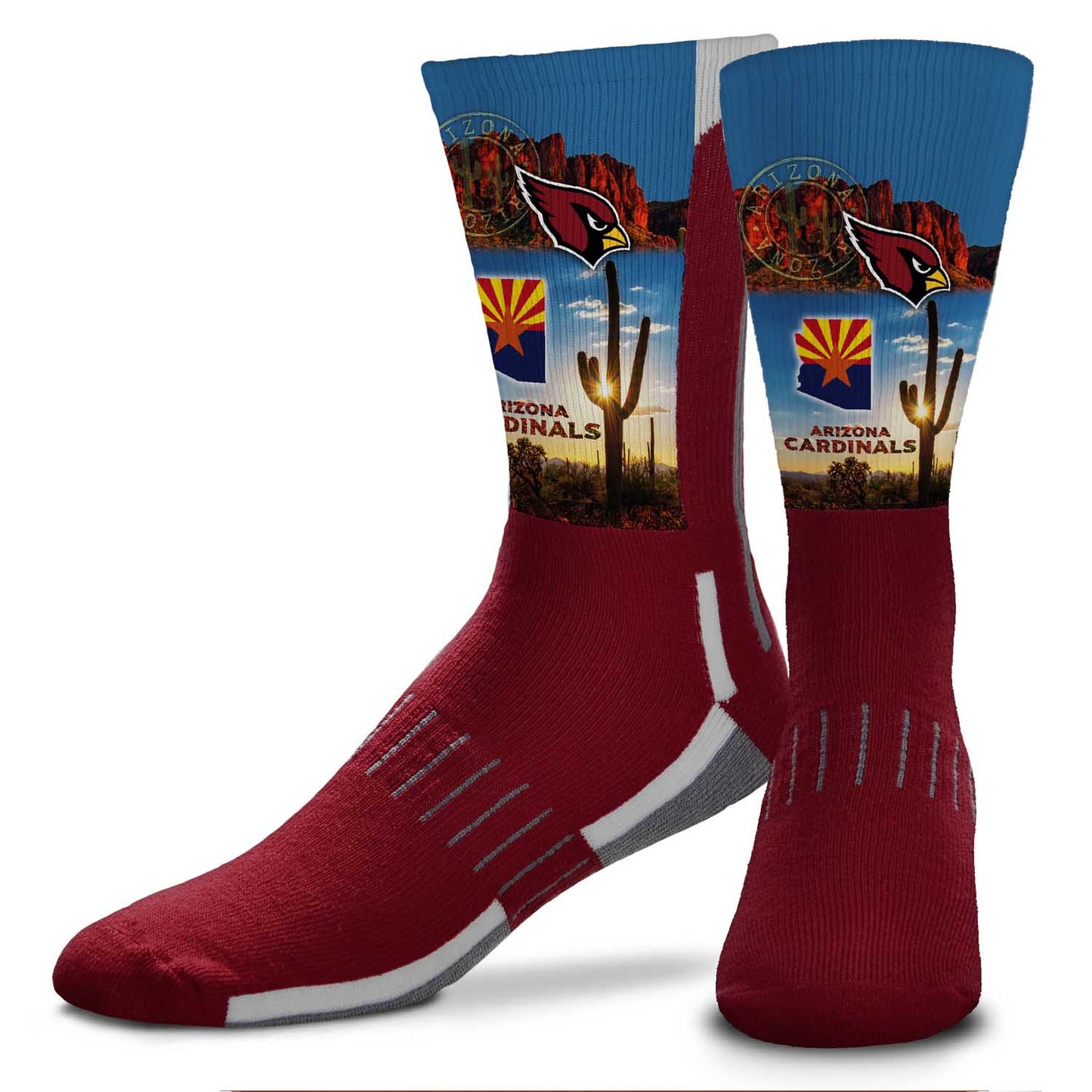 Arizona Cardinals NFL Adult Zoom Location Crew Socks - Cardinal