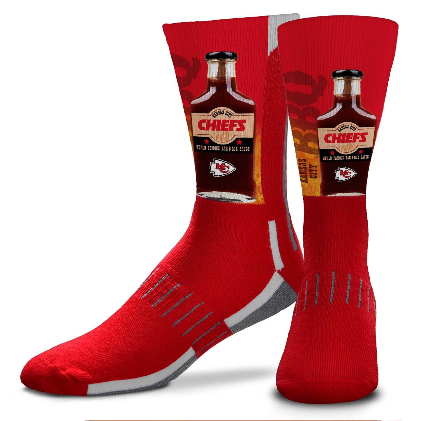 Kansas City Chiefs NFL Adult Zoom Location Crew Socks - Red