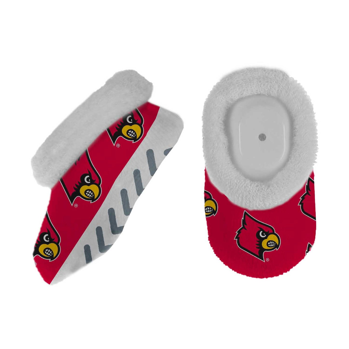 Louisville Cardinals College Baby Booties Infant Boys Girls Cozy Slipper Socks - Red