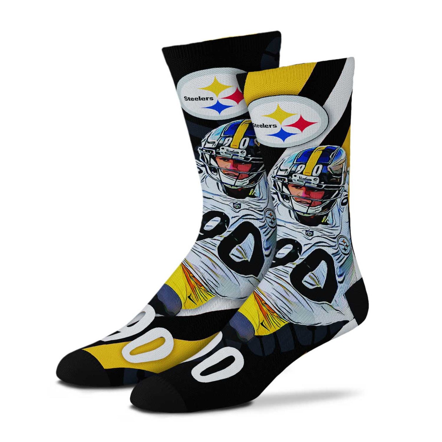 Pittsburgh Steelers NFL V Curve Socks - Black