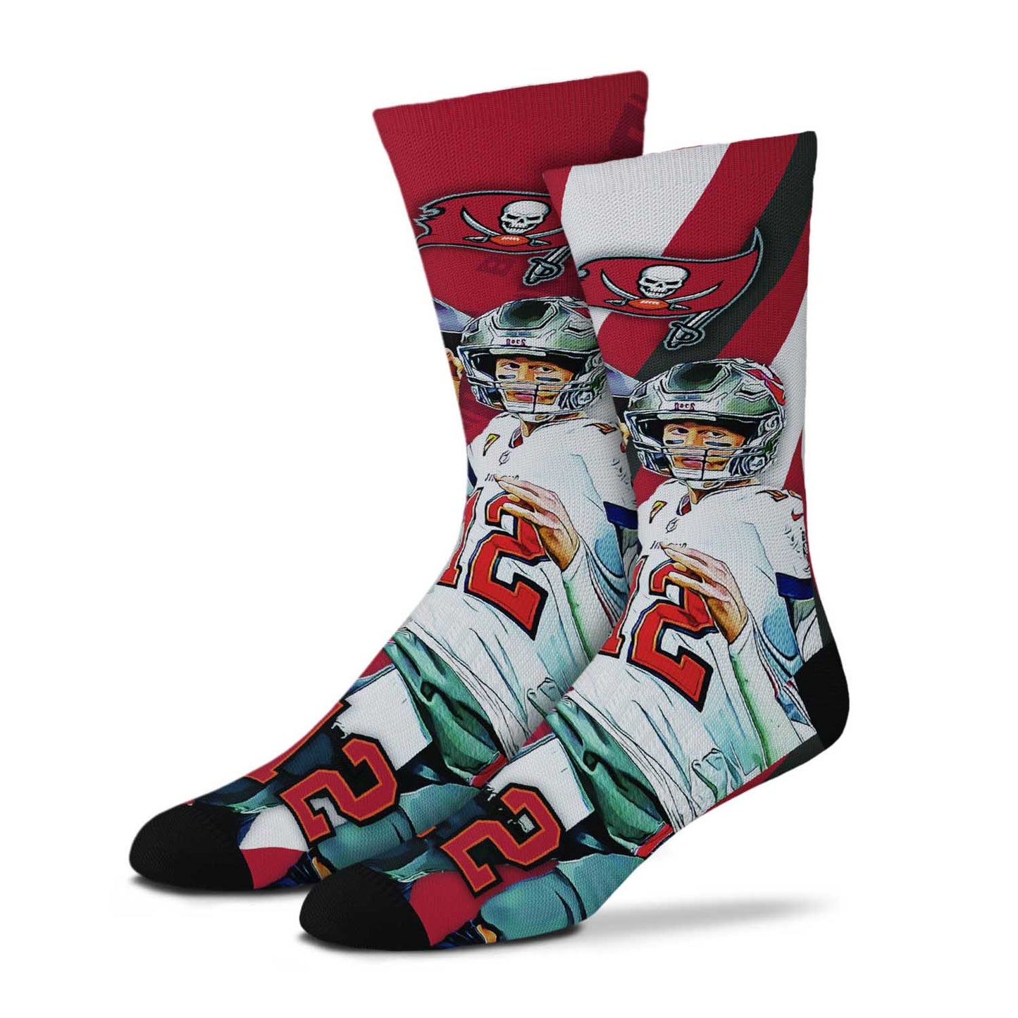 Tampa Bay Buccaneers NFL Adult V Curve MVP Player Crew Socks - Red