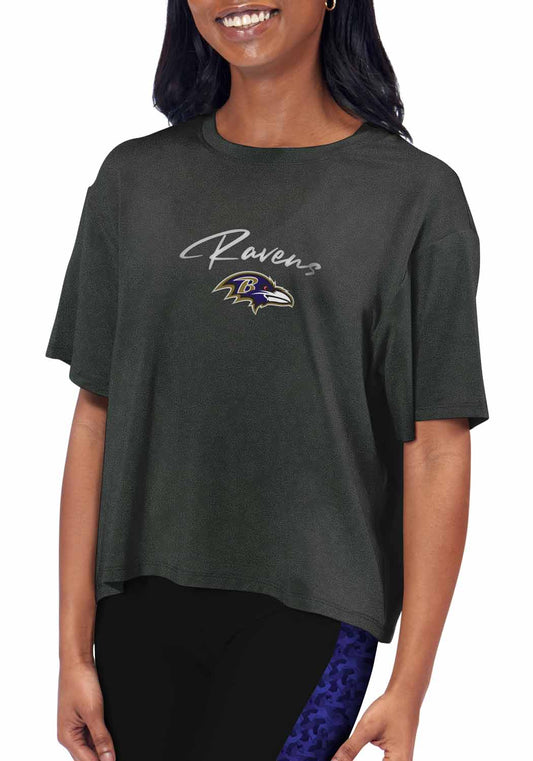 Baltimore Ravens NFL Women's Crop Top - Black