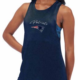 New England Patriots NFL Women's Muscle Tank - Navy