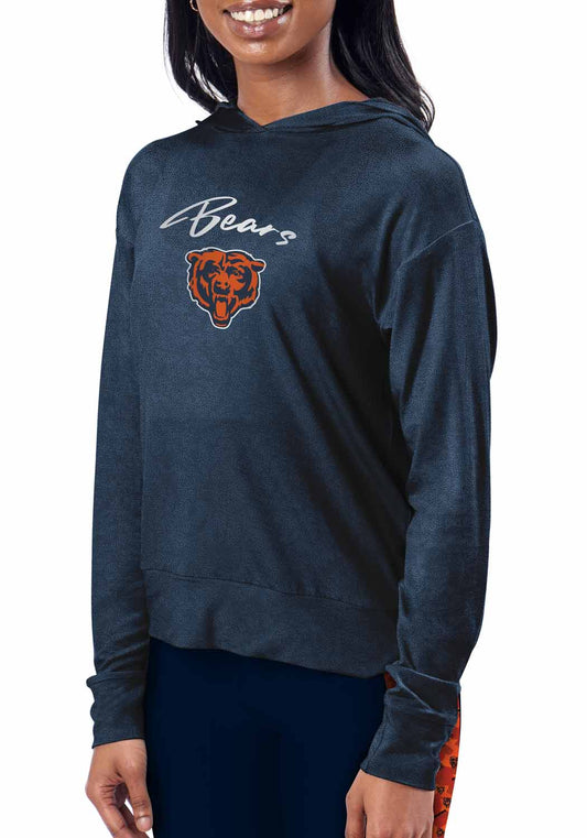 Chicago Bears NFL Women's Session Pullover Hoodie - Navy