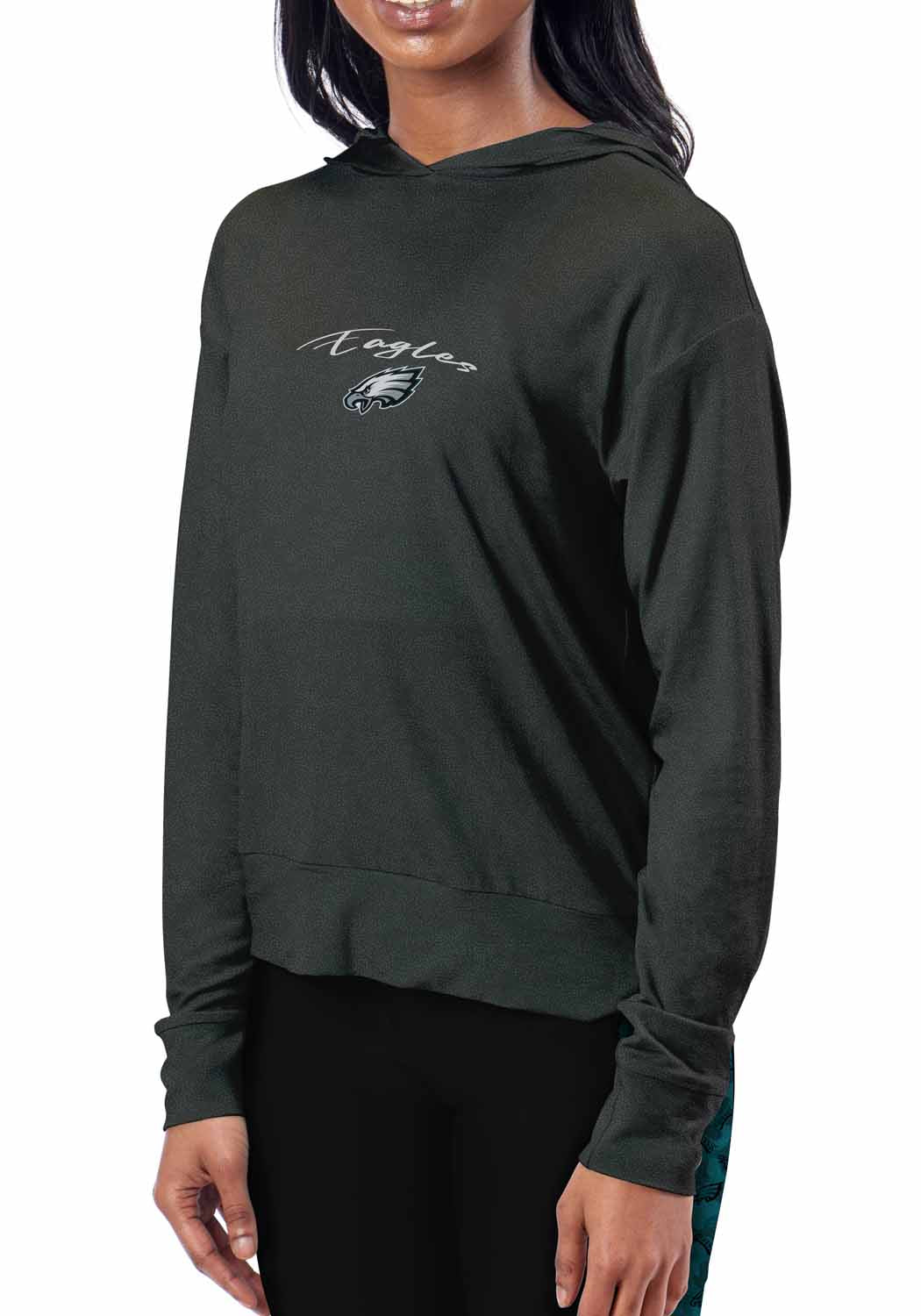 Philadelphia Eagles NFL Women's Session Pullover Hoodie - Black