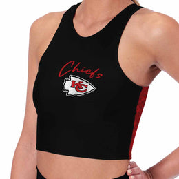 Kansas City Chiefs NFL Women's Sports Bra Activewear - Black