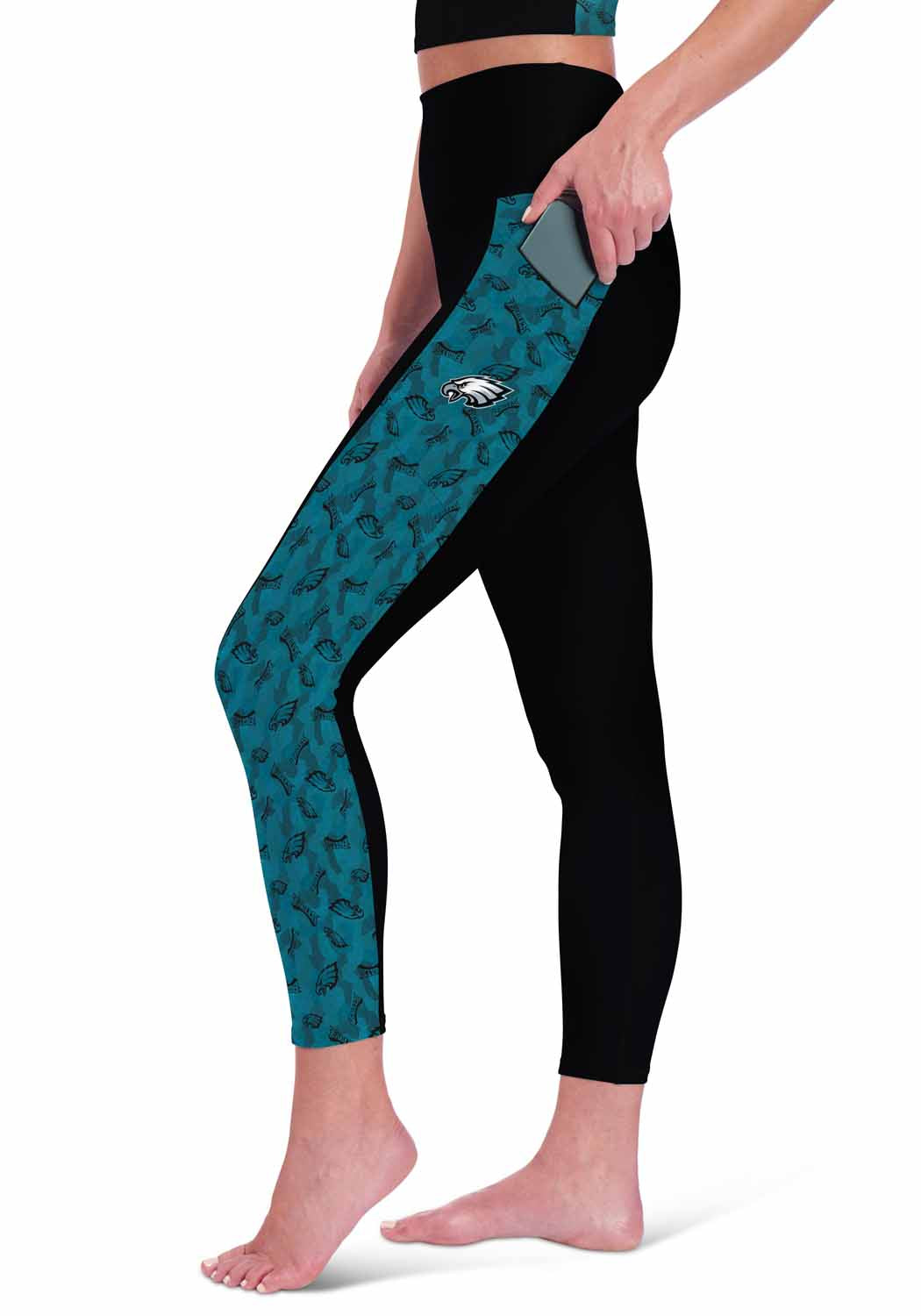 Philadelphia Eagles NFL High Waisted Leggings for Women - Black