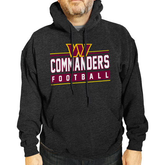 Washington Commanders NFL Adult True Fan Hooded Charcoal Sweatshirt - Charcoal