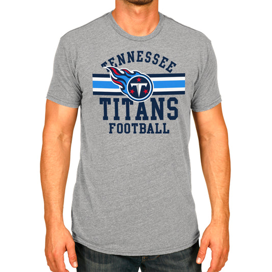 Tennessee Titans NFL Adult Short Sleeve Team Stripe Tee - Sport Gray