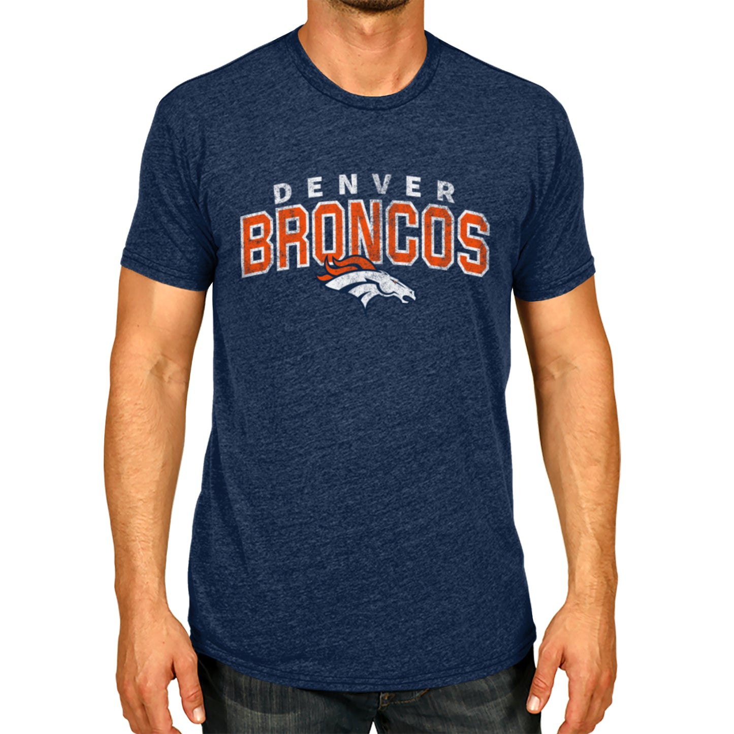 Denver Broncos NFL Starting Fresh Short Sleeve Heather T-Shirt - Navy