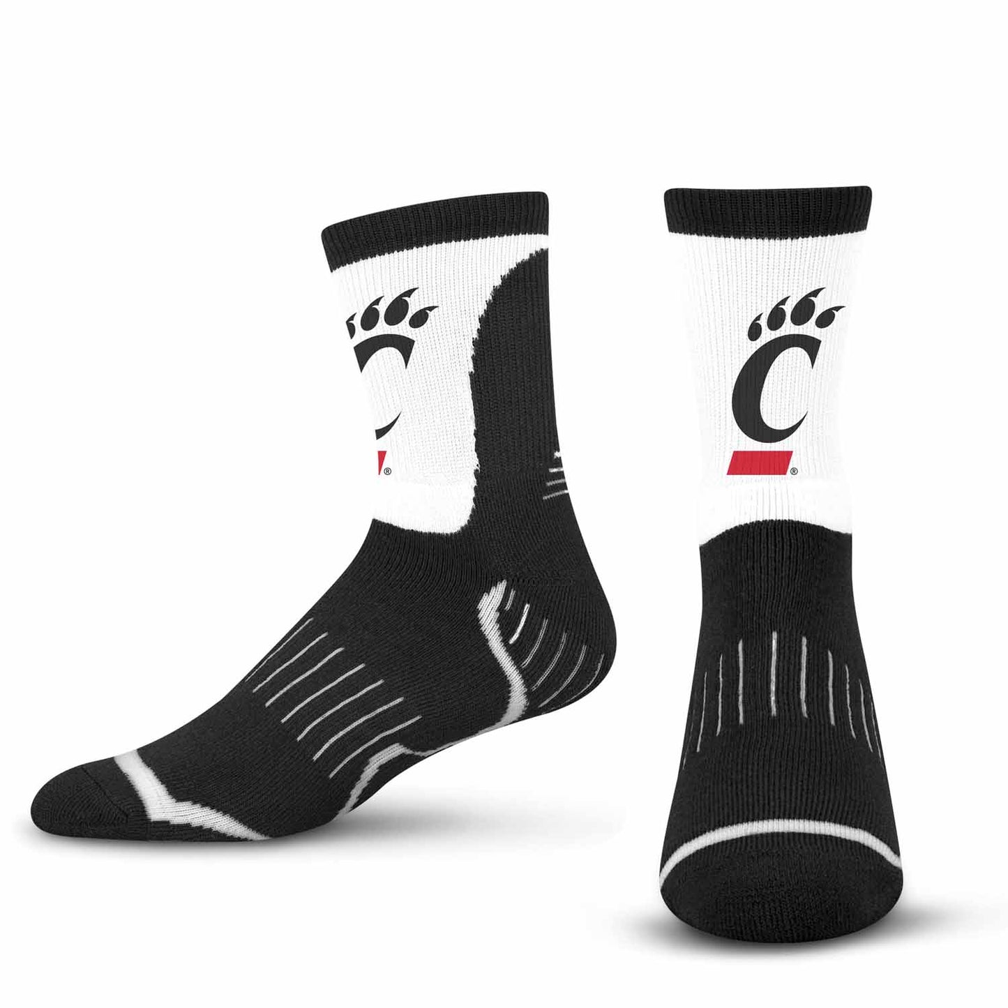 Cincinnati Bearcats NCAA Youth Surge Team Mascot Quarter Socks - Black