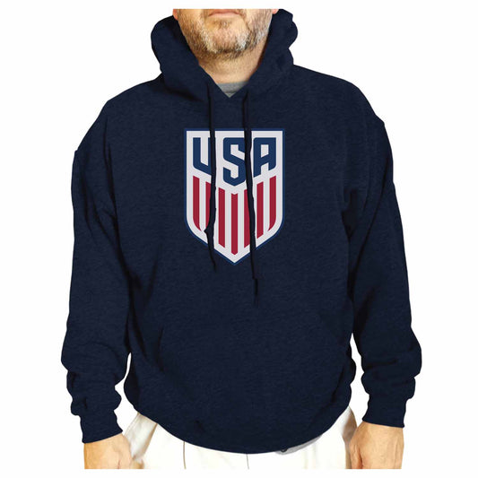 USA National Team The Victory Officially Licensed Unisex Adult US Men's National Soccer Team Gameday Logo Hooded Sweatshirt - Navy