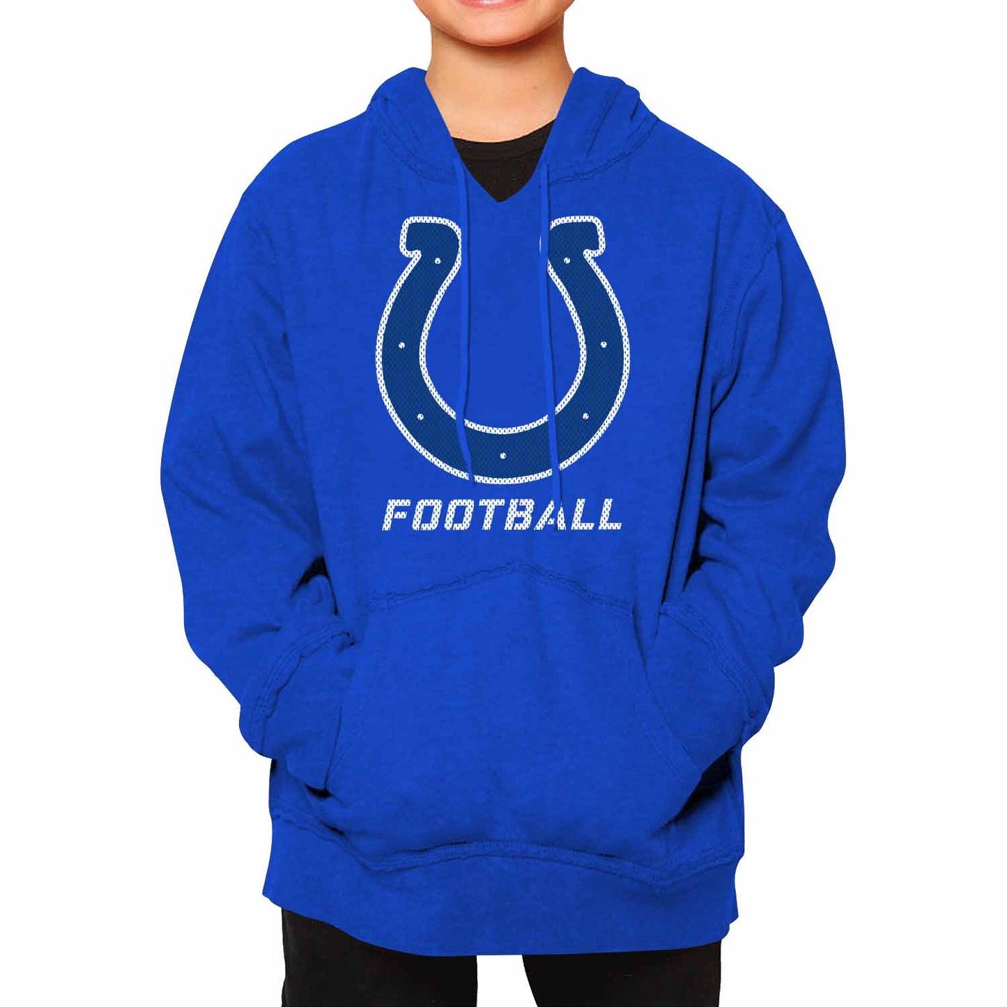 Indianapolis Colts NFL Youth Run City Hoodie- Kids Pro Football Pullover Sweatshirt Kids Clothes - Royal
