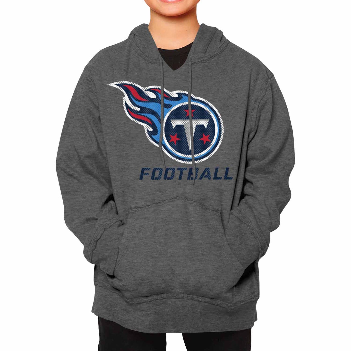 Tennessee Titans NFL Youth Run City Hoodie- Kids Pro Football Pullover Sweatshirt Kids Clothes - Sport Gray