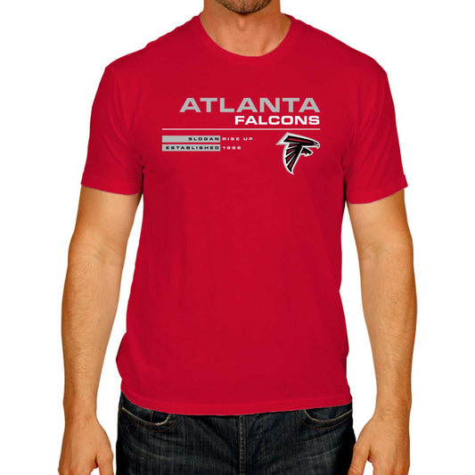 Atlanta Falcons Adult NFL Speed Stat Sheet T-Shirt - Red