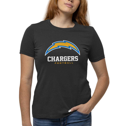 Los Angeles Chargers Women's NFL Ultimate Fan Logo Short Sleeve T-Shirt - Black