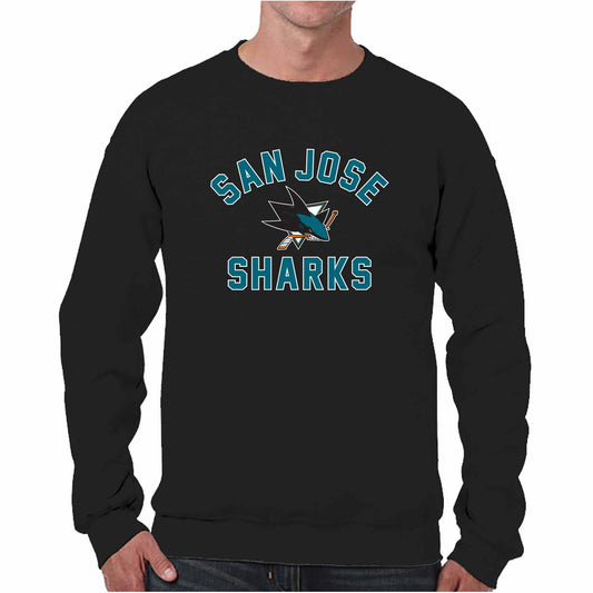 San Jose Sharks Adult NHL Gameday Crewneck Sweatshirt - Black