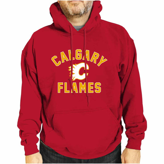 Calgary Flames Adult NHL Primary Logo Hooded Sweatshirt - Red