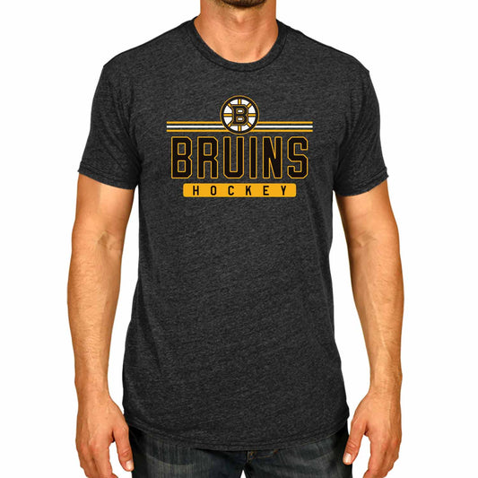 Boston  Bruins Adult NHL Heather Charcoal True Fan Hockey T-Shirt - Charcoal