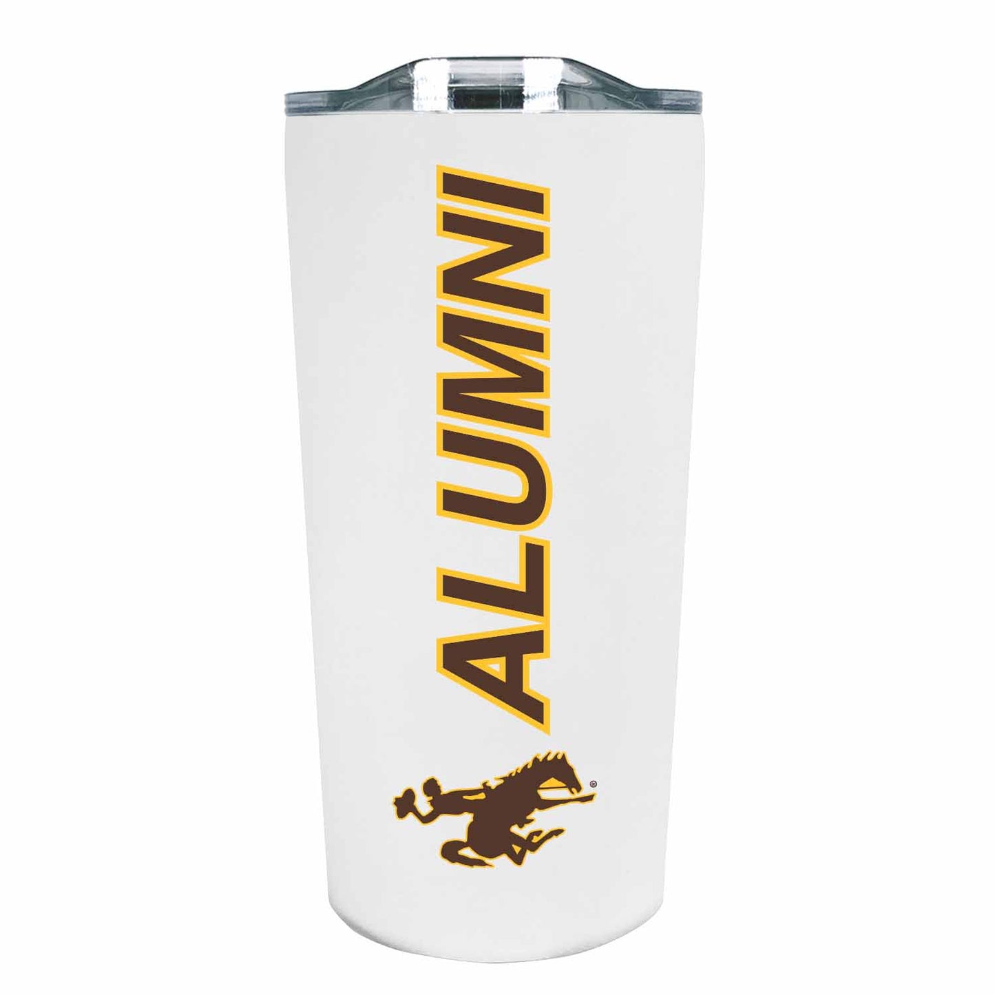 Wyoming Cowboys Collegiate Stainless Steel Travel Tumbler for Alumni - White