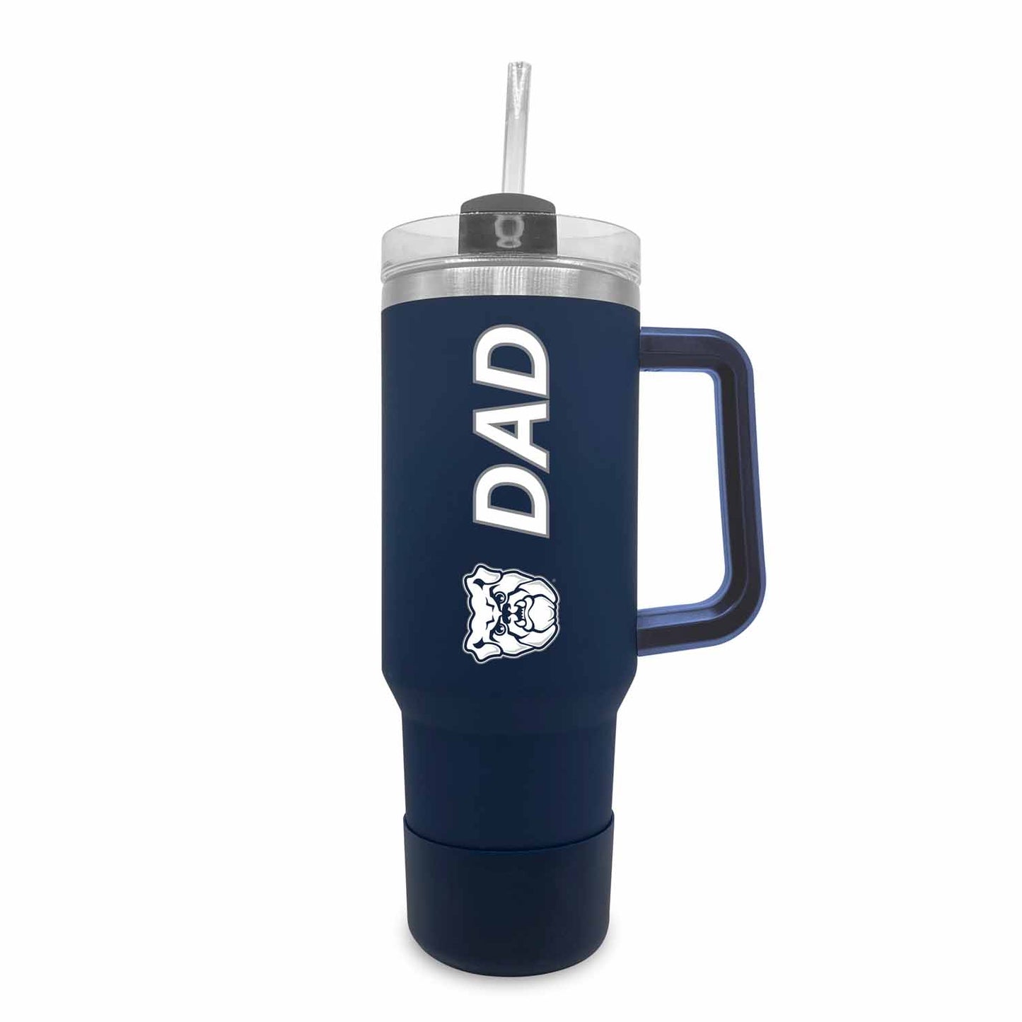 Butler Bulldogs Collegiate 40oz Stainless Steel Travel Tumbler with Handle for Dad - Navy