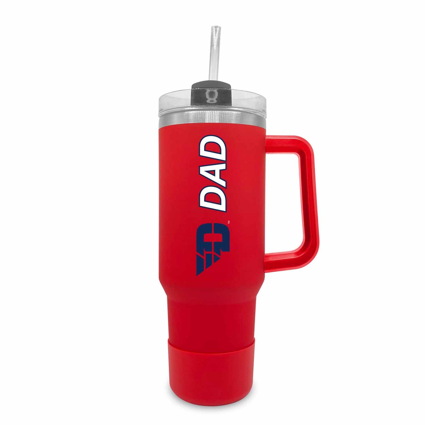 Dayton Flyers Collegiate 40oz Stainless Steel Travel Tumbler with Handle for Dad - Red