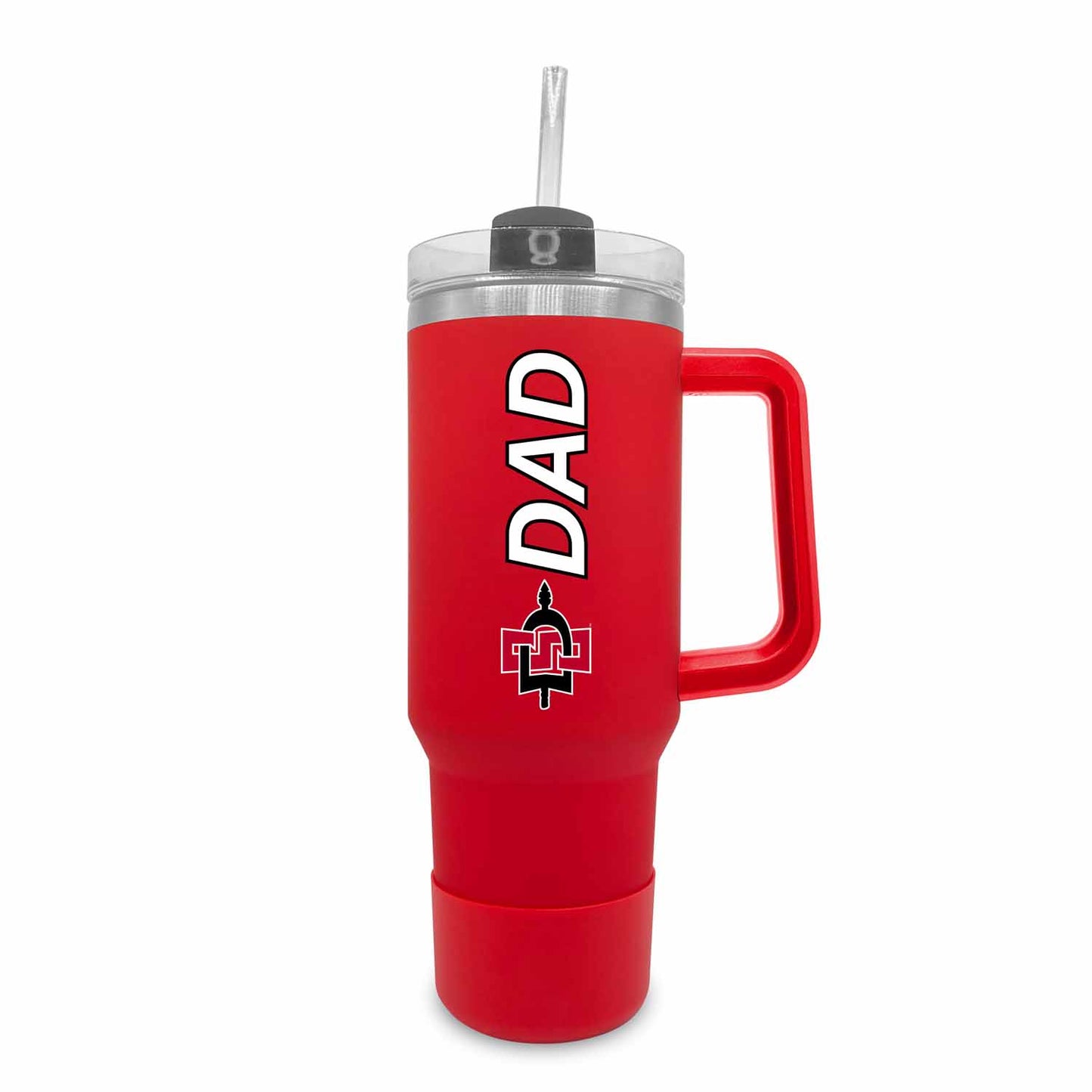 San Diego State Aztecs Collegiate 40oz Stainless Steel Travel Tumbler with Handle for Dad - Red