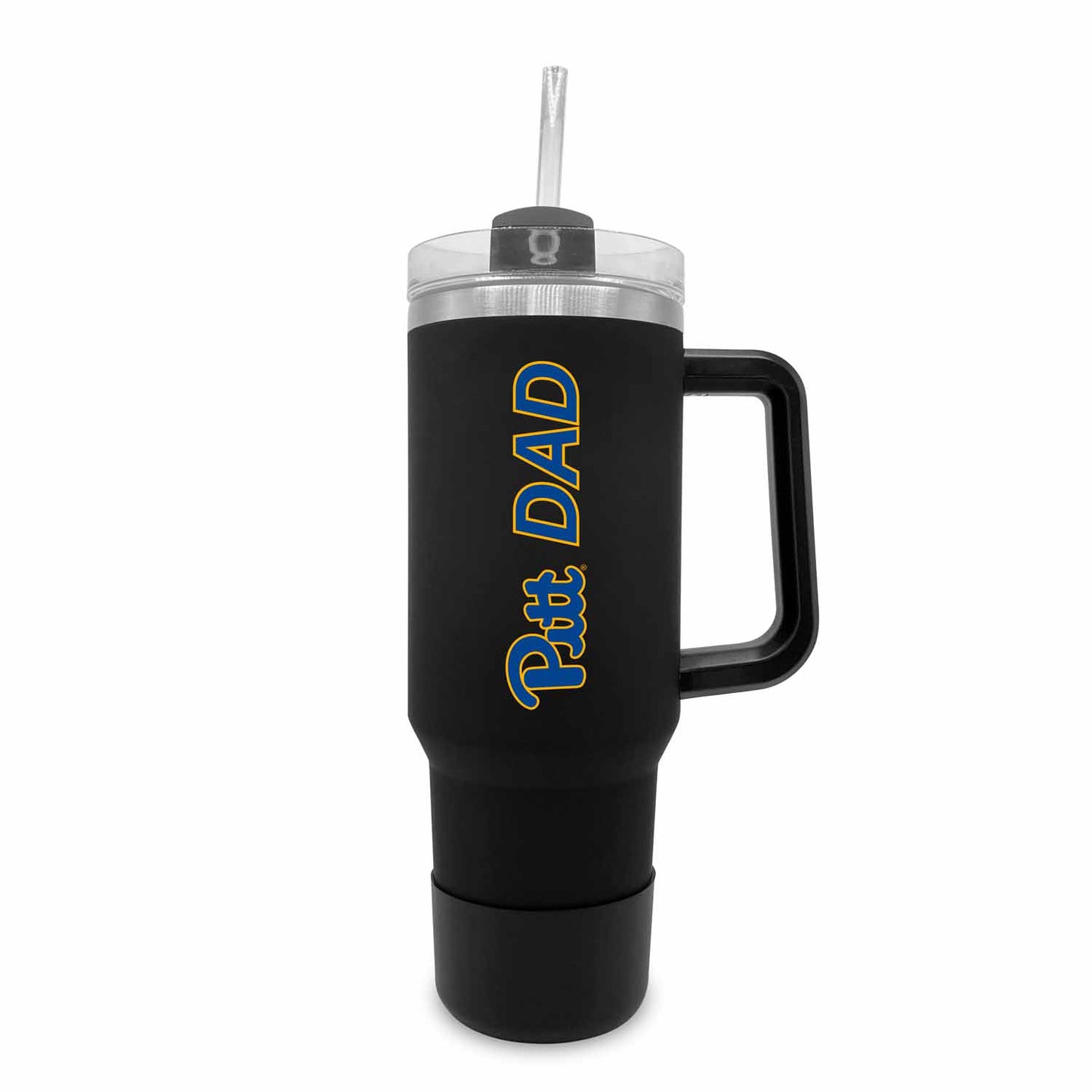 Pitt Panthers Collegiate 40oz Stainless Steel Travel Tumbler with Handle for Dad - Black