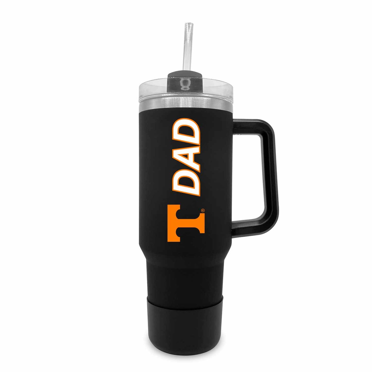 Tennessee Volunteers Collegiate 40oz Stainless Steel Travel Tumbler with Handle for Dad - Black