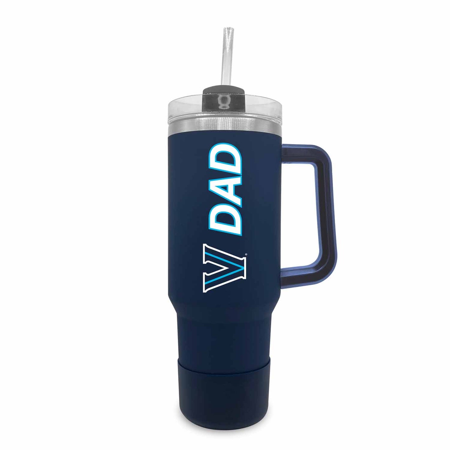 Villanova Wildcats Collegiate 40oz Stainless Steel Travel Tumbler with Handle for Dad - Navy