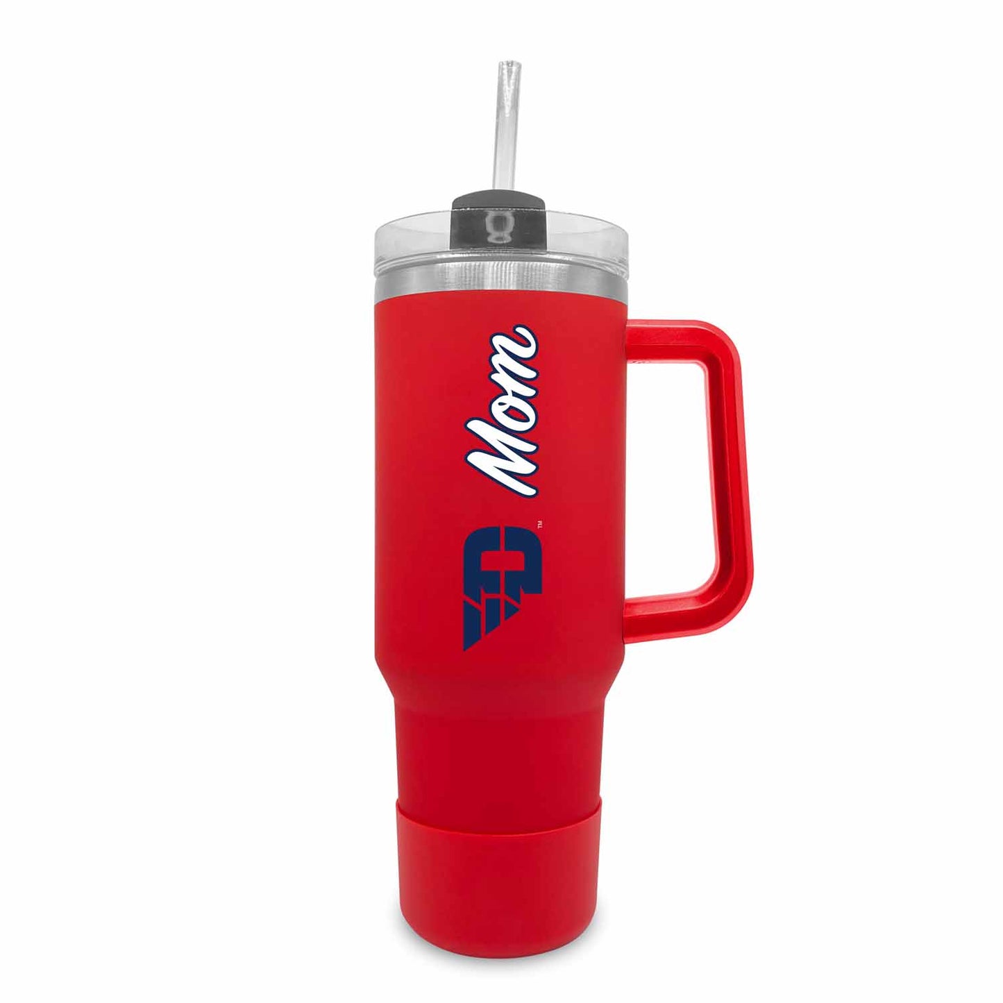 Dayton Flyers Collegiate 40oz Stainless Steel Travel Tumbler with Handle for Mom - Red