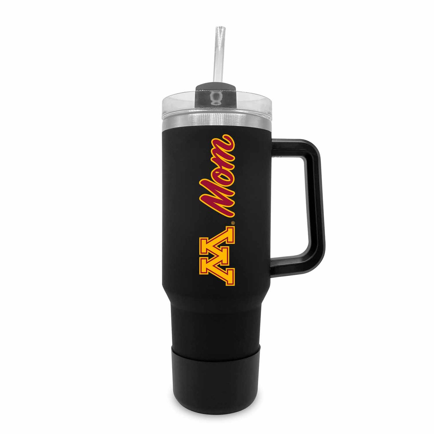 Minnesota Golden Gophers Collegiate 40oz Stainless Steel Travel Tumbler with Handle for Mom - Black