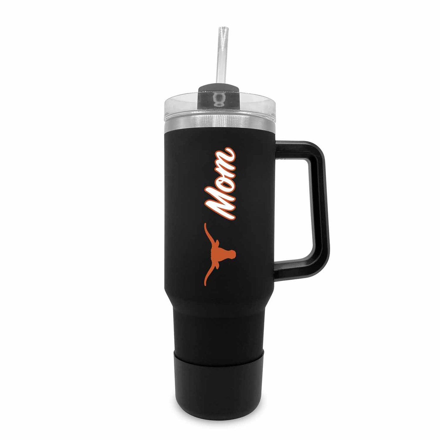 Texas Longhorns Collegiate 40oz Stainless Steel Travel Tumbler with Handle for Mom - Black