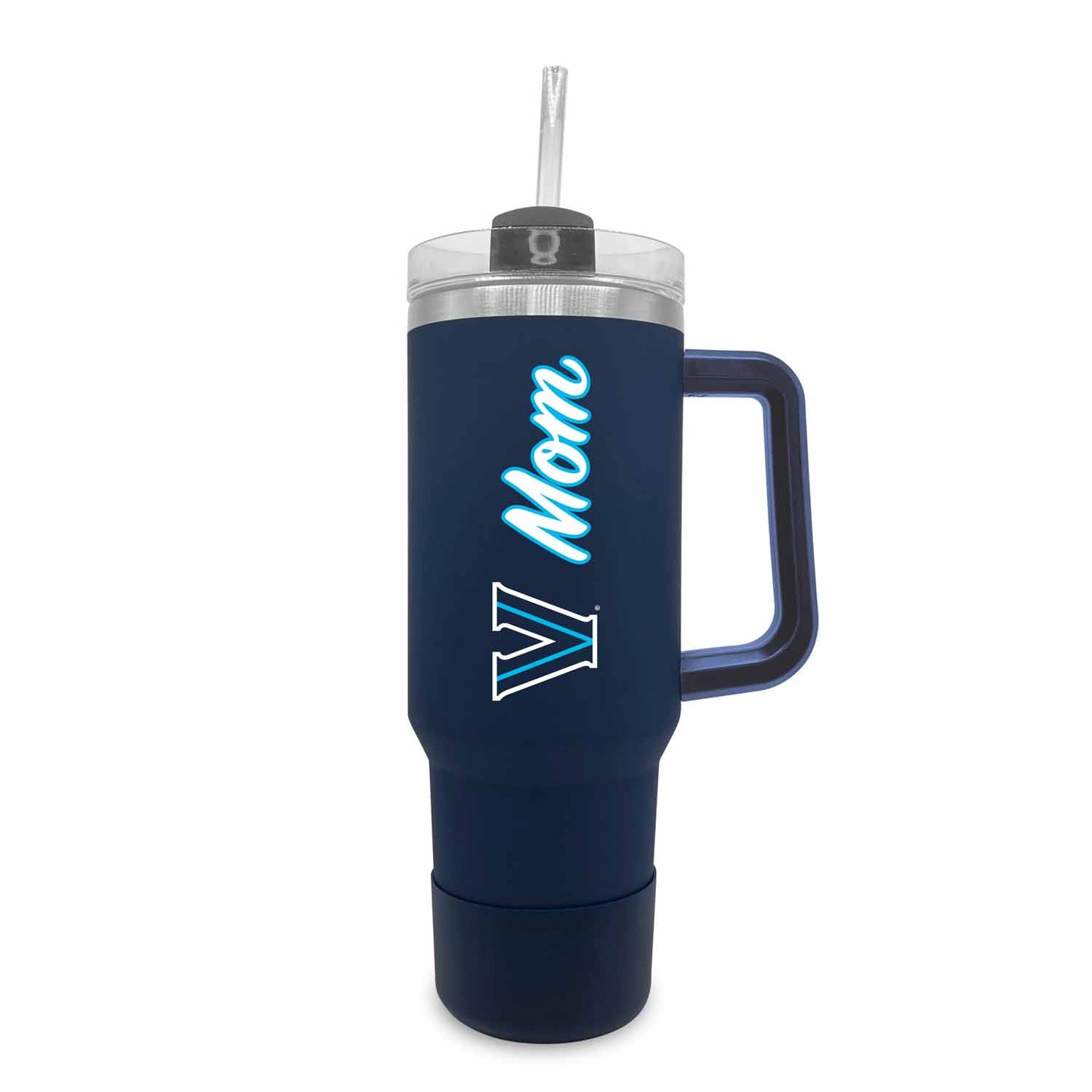 Villanova Wildcats Collegiate 40oz Stainless Steel Travel Tumbler with Handle for Mom - Navy