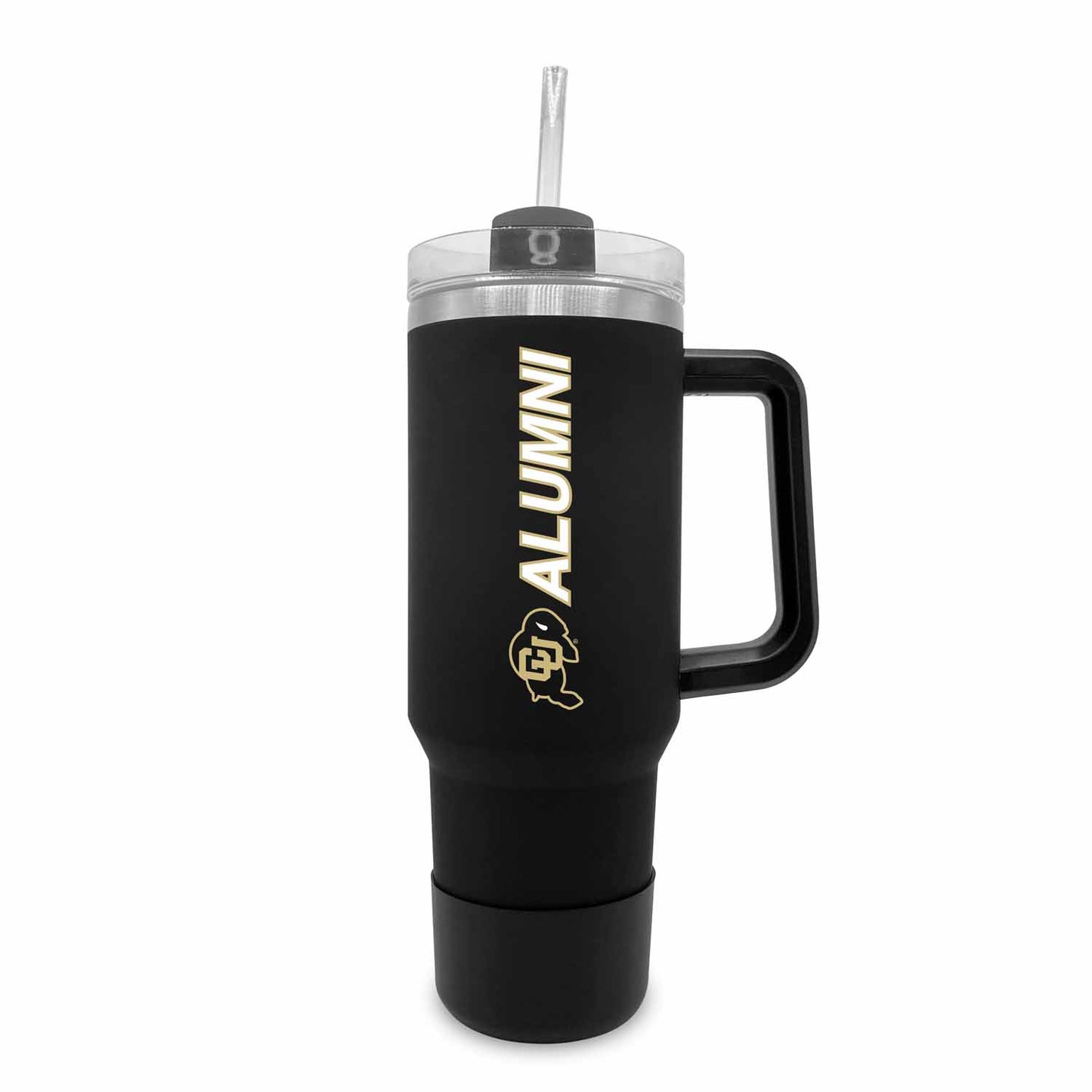 Colorado Buffaloes Collegiate 40oz Stainless Steel Travel Tumbler with Handle for Alumni - Black