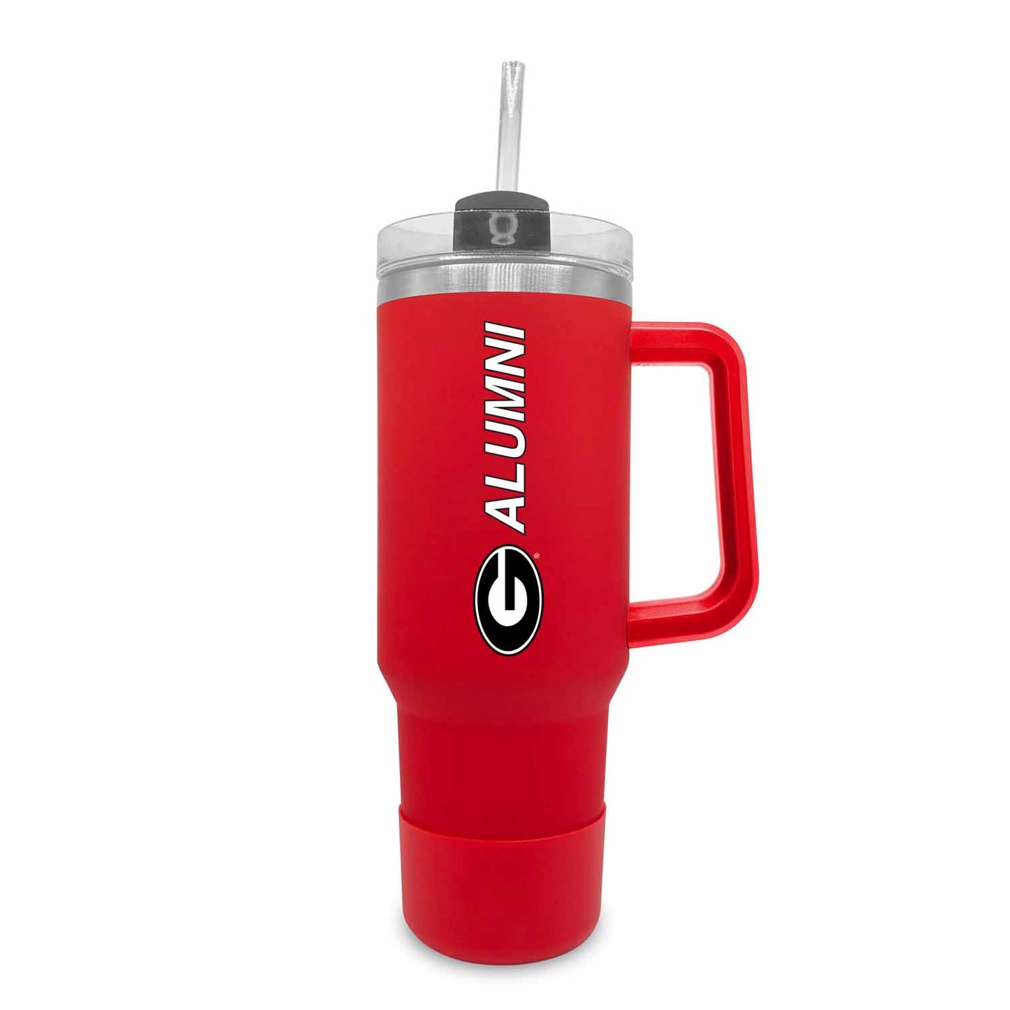 Georgia Bulldogs Collegiate 40oz Stainless Steel Travel Tumbler with Handle for Alumni - Red