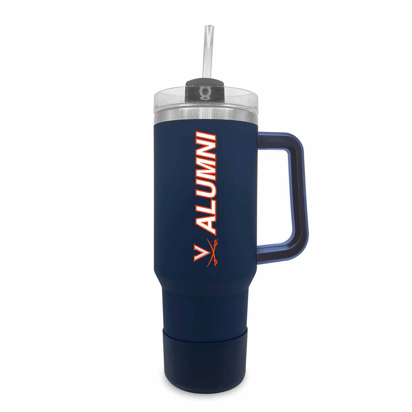 Virginia Cavaliers Collegiate 40oz Stainless Steel Travel Tumbler with Handle for Alumni - Navy