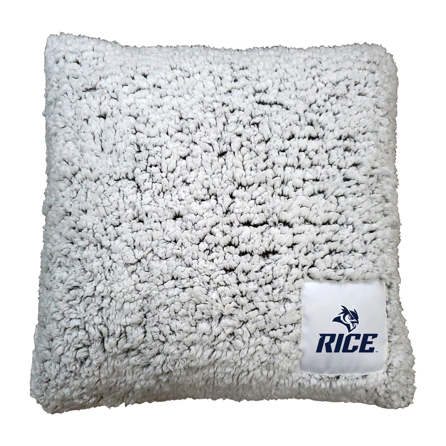 Rice Owls Two Tone Sherpa Throw Pillow - Team Color