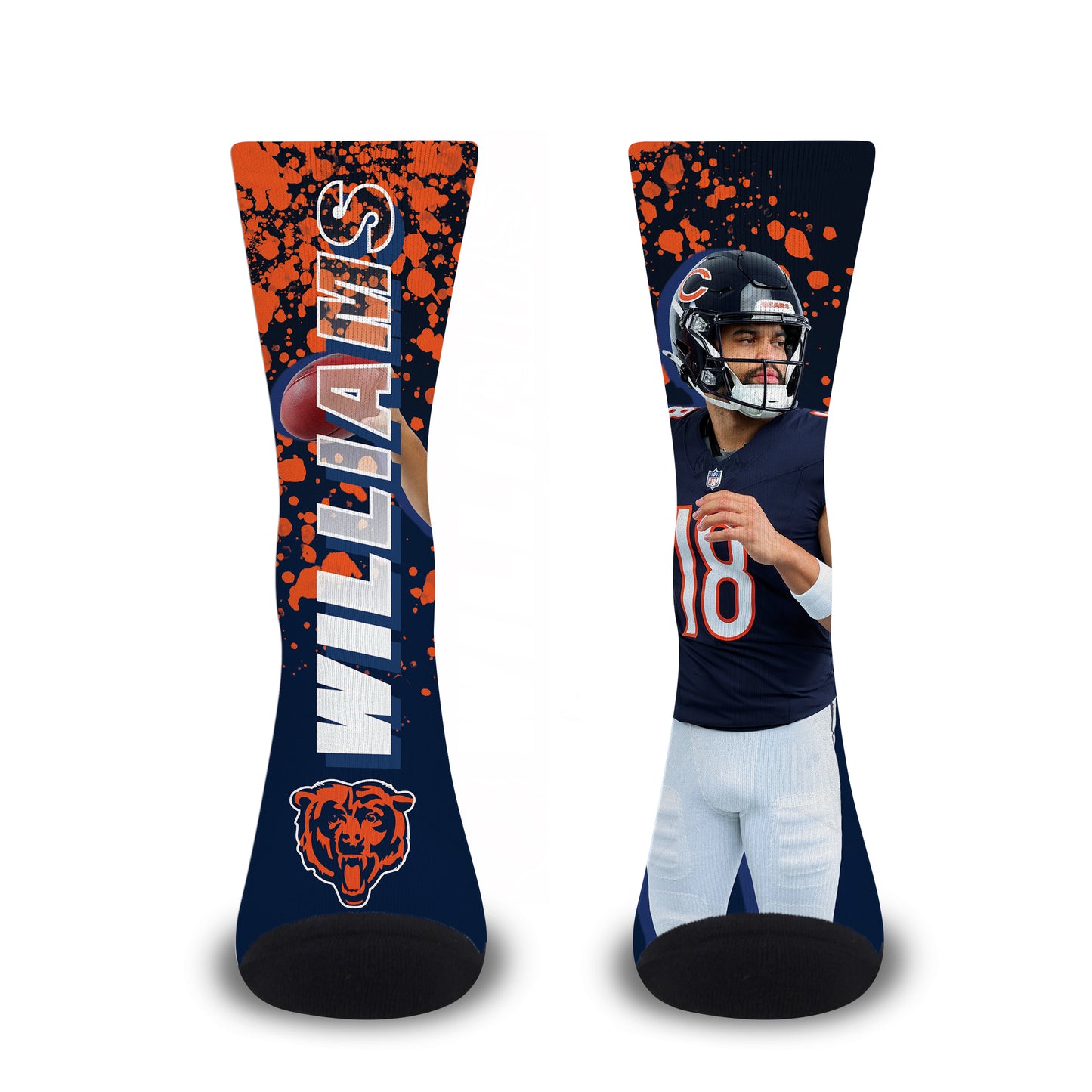 Chicago Bears NFL V Curve Socks - Navy