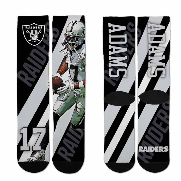 Las Vegas Raiders NFL Youth Player Stripe Sock - Black #17