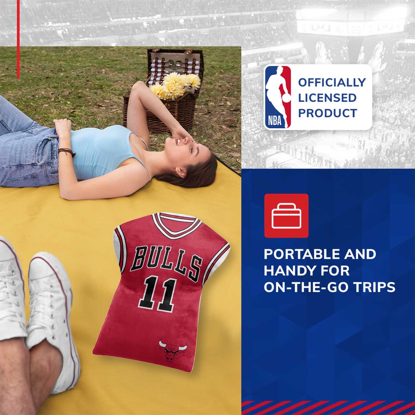 Chicago Bulls NBA Travel Demar Derozan Jersey Cloud Pillow Bedding Accessories - Red