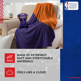 Phoenix Suns NBA Travel Devin Booker Jersey Cloud Pillow Bedding Accessories - Purple