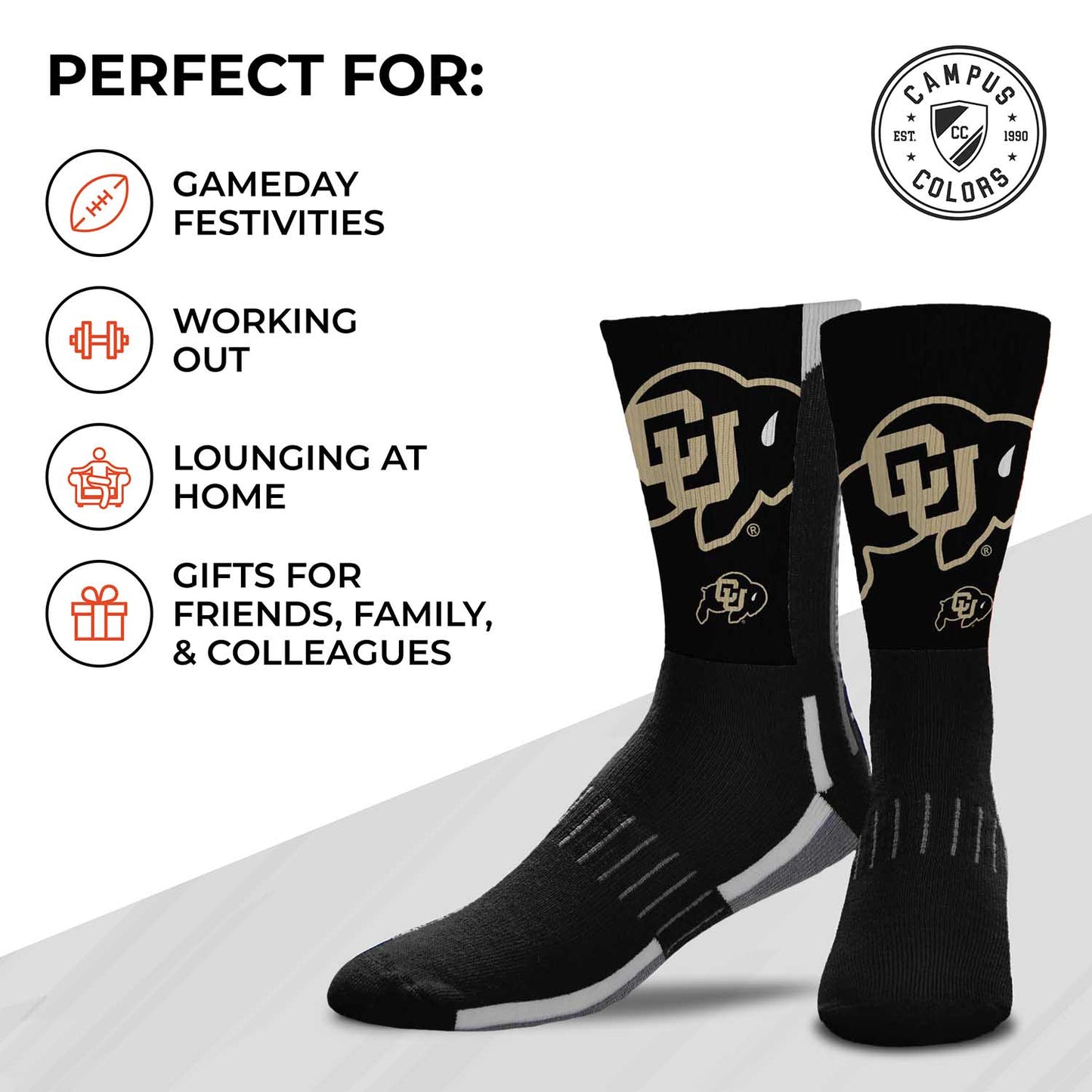 Colorado Buffaloes NCAA Youth University Socks - Team Color