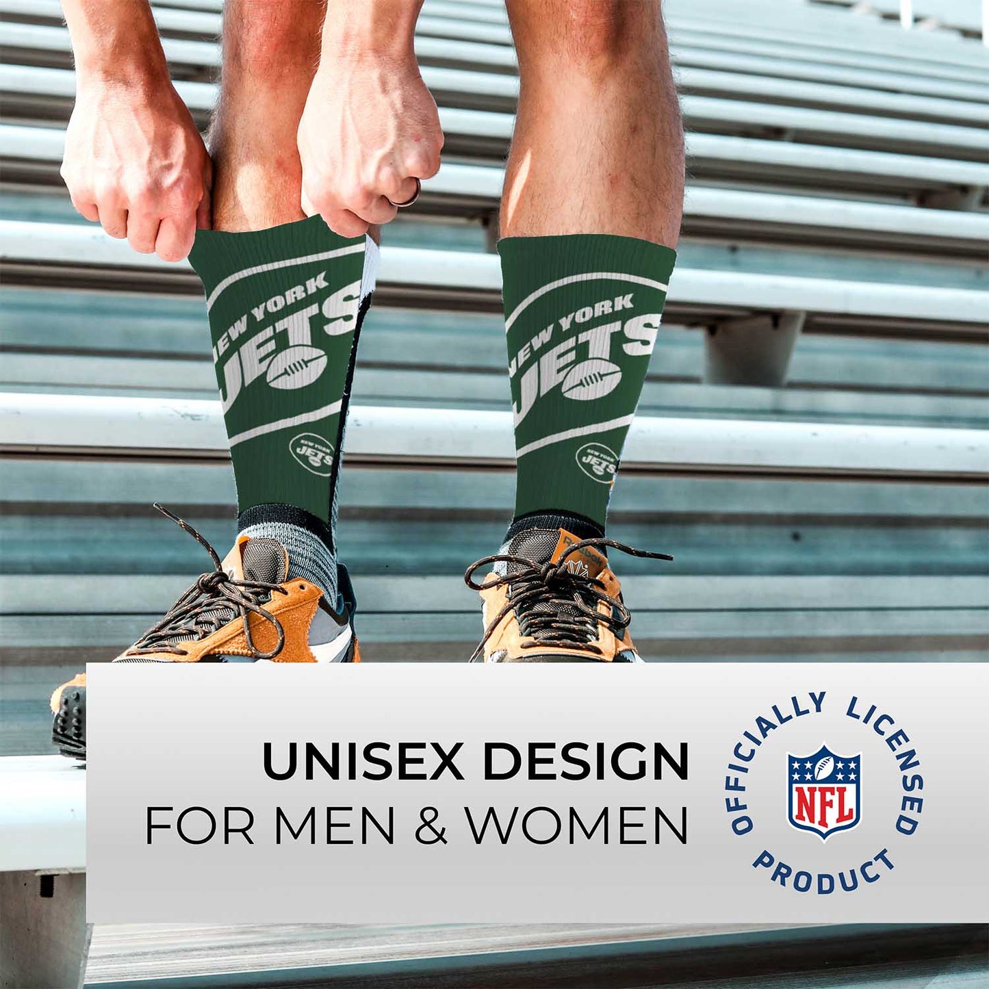 New York Jets NFL V Curve Socks - Green