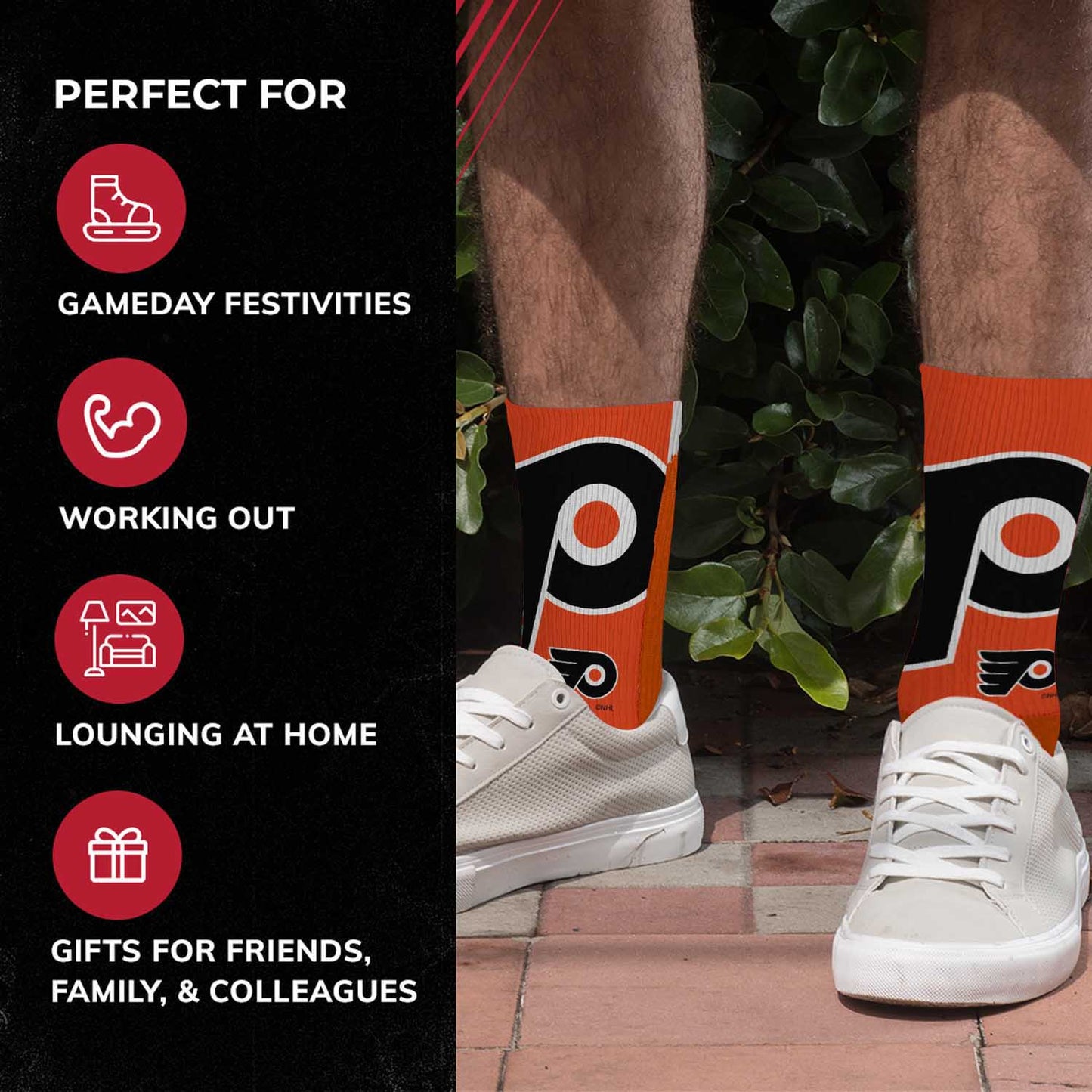 Philadelphia Flyers Youth NHL Zoom Curve Team Crew Socks - Orange